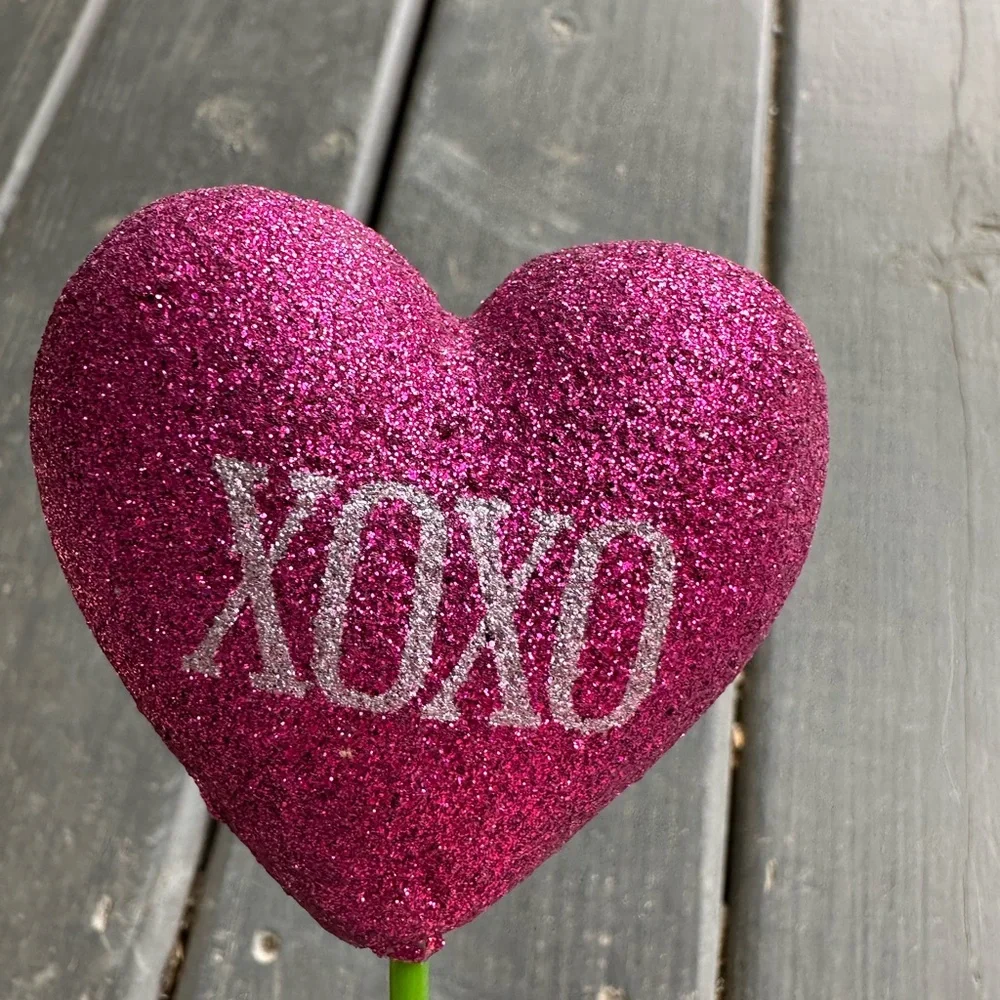 Xoxo pink glitter floral arrangement decor! NEW!